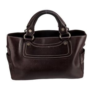 Celine Brown Leather Classic Boogie Bag